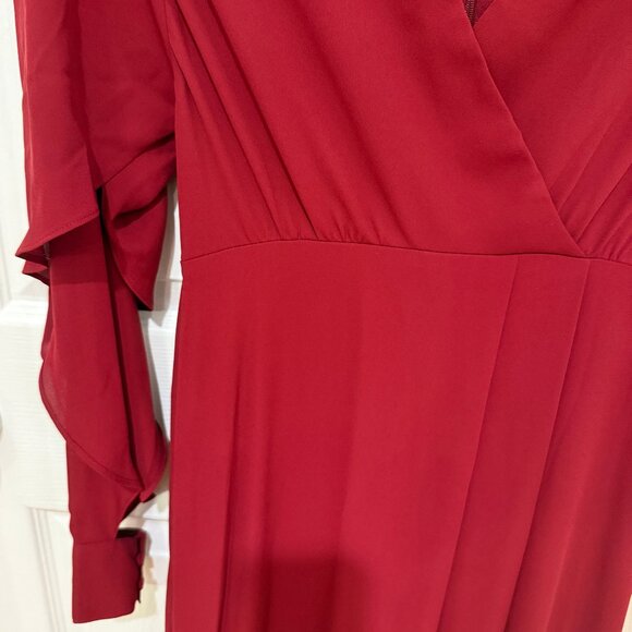 BCBGMAXAZRIA BURGUNDY DORAN MAXI DRESS GOWN NEW WITHOUT TAGS NWOT - Picture 5 of 13